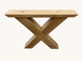 X-Design Tischgestell massiv Eiche 2er Set