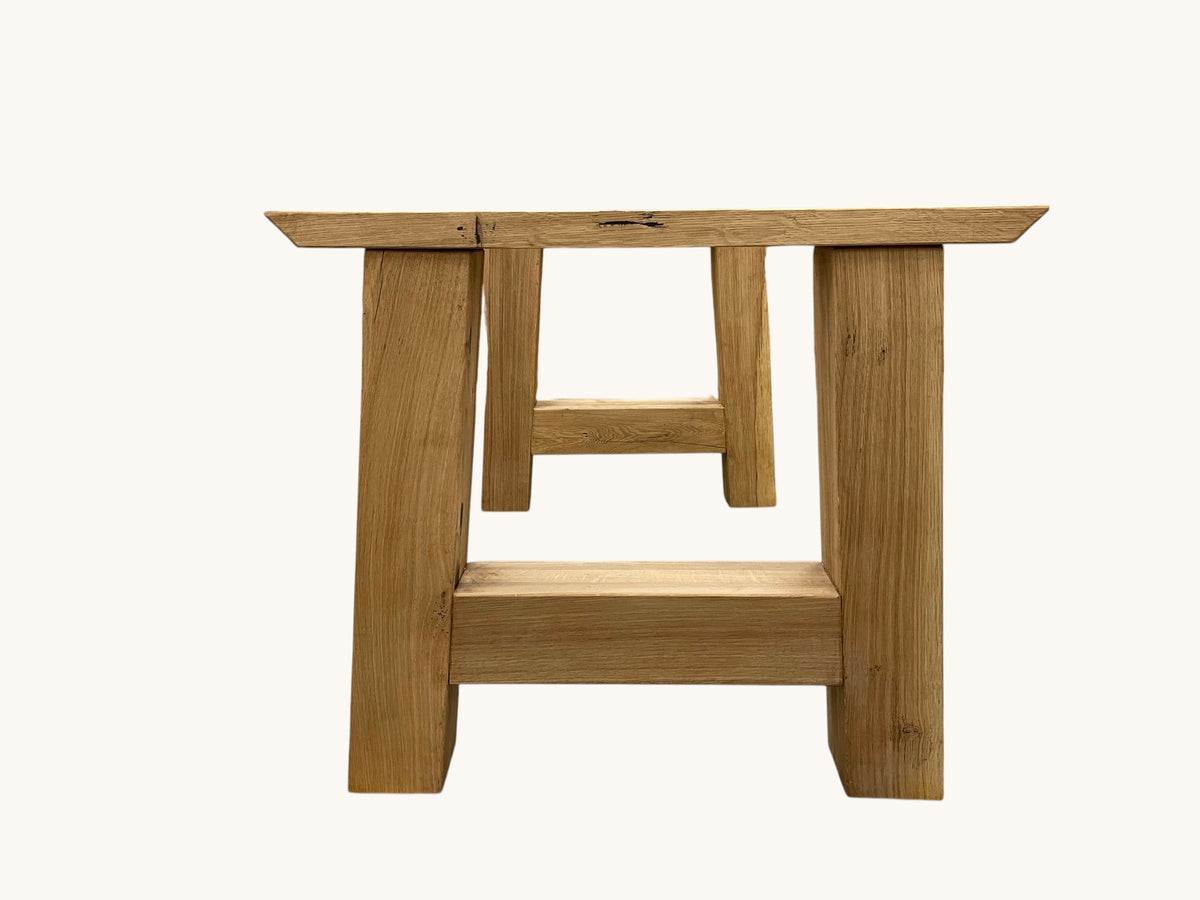 H-Design Tischgestell massiv Eiche 2er Set