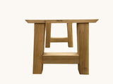 H-Design Tischgestell massiv Eiche 2er Set