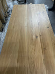 Tischplatte Eiche massiv mit Baumkante geschliffen, gefüllert und geölt