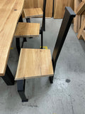 Designerstuhl Stahl schwarz gepulvert Straight Design
